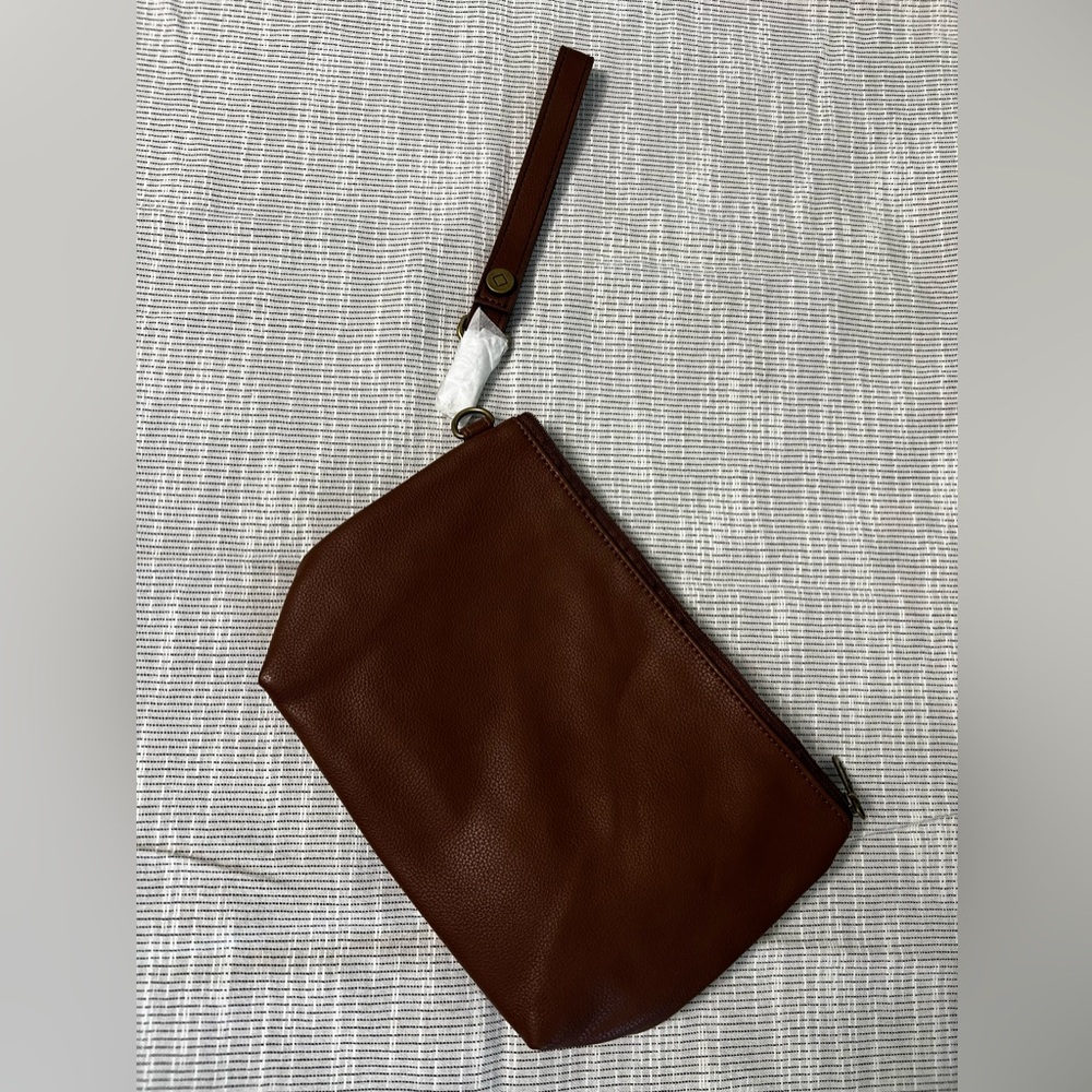 Thirty-One Brown Wristlet with Strap